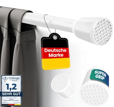 Produktbild von Teleskopstange ohne Bohren - Weiß, 70-120 cm