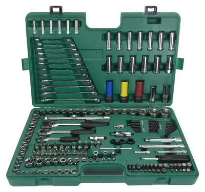 Produktbild von SATA 1/4", 3/8" & 1/2" Mechaniker-Werkzeugsatz, 190-tlg. ST109543 (Set)