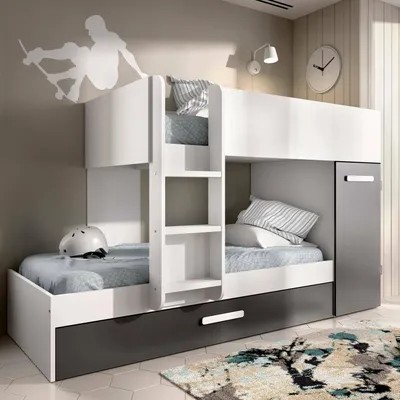 Image de Hikaa - Composition Chambre, 244x112x150h cm Blanc, Réversible