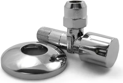 Produktbild von PUTEUS Eckventil 3/8 Zoll mit Komfortgriff und Schubrosette / Wasseranschluss