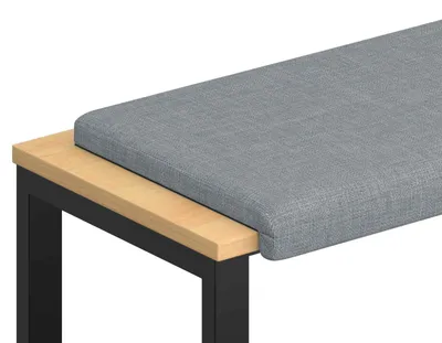 Produktbild von vidaXL Bankkissen Stoff Hellgrau Tiefe 35 cm