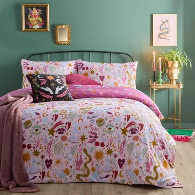 Produktbild von Furn - "Enchanted" bedruckt-Bettwäsche-Set, wendbar RV3648 (Einzelbett) (Pink)