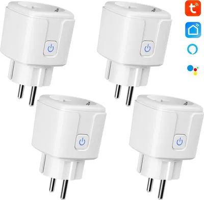 Produktbild von 4er Intelligente Steckdose 16A, Strommessung und Sprachsteuerung, Timer, SmartLife App Innen