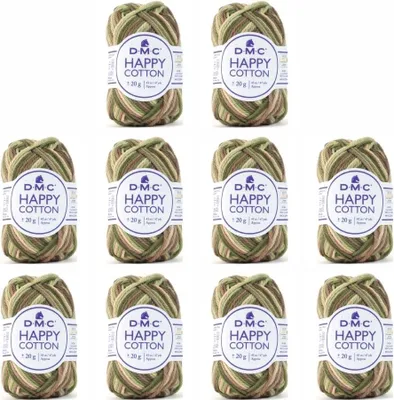 Image de 10 pelotes de DMC Happy Coton – fil doux 100 % coton, n° 392 (couleur 651)