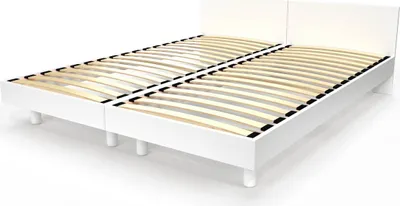 Produktbild von Zwillingsbett Massivholz mit Kopfteil Twin - 90x200 - Weiß