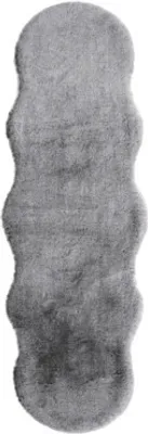 Produktbild von Kunstfell Romance Shape grau meliert 55x160 cm