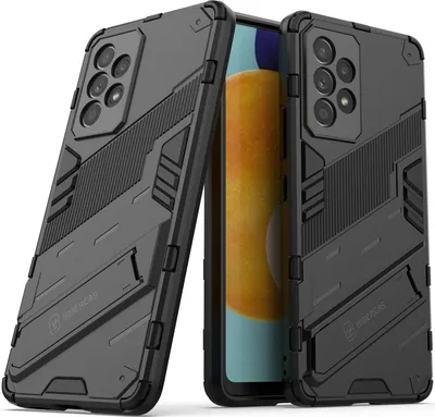 Produktbild von Armor Hülle für Samsung Galaxy A53 5G, Hybrid PC TPU Bumper Stoßfestes Schutzhülle mit Standfunktion Schwarz