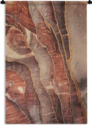 Produktbild von MuchoWow® Wandteppich Wandbehang Sandstein in Petra Jordanien 90x135 cm Tapisserie Dekoration Wandtuch - Baumwolle - Wandskulptur