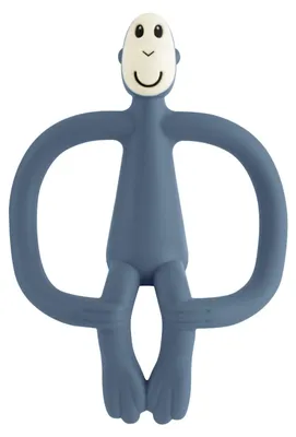 Produktbild von Samtiger, marineblauer Massage-Beißring mit Bürste, Matchstick Monkey