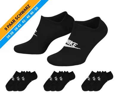 Produktbild von NIKE Socken - Farbe: 9 Paar Schwarz Sneaker Socken - Größe: 38-42