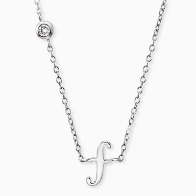 Produktbild von Engelsrufer Buchstaben F Kette Silber ERN-INITIAL-F mit Zirkonia