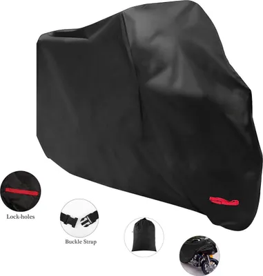 Produktbild von Staubdichte Abdeckung Motorradabdeckung -Wasserdichte Outdoor Regen UV-210D Oxford Tuch Motorradschutz (220 * 95 * 100cm)