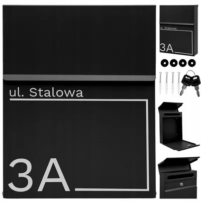 Obrázek produktu pro Antracitová Poštovní Schránka + Nápis