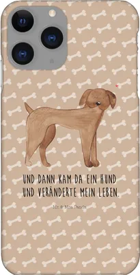 Produktbild von Mr. & Mrs. Panda Iphone 11 Pro Handyhülle Hund Dogge - Hundeglück - Geschenk, Süß, Hunde, Handy Case, Sprüche, Premium Kunststoff, Herz, Hundemama