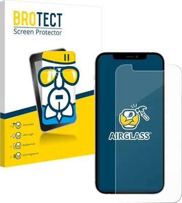 Produktbild von BROTECT Schutzglas für Apple iPhone 12 / 12 Pro Schutzfolie Panzer Folie Glas Display Schutz klar