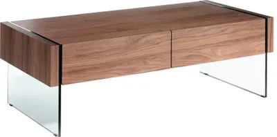 Produktbild von Angel Cerdá Rechteckiger Couchtisch Nussbaum und gehärtetes Glas 2050