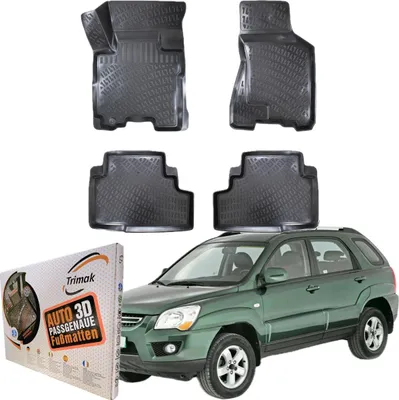 Produktbild von Trimak Autofußmatten kompatibel mit KIA SPORTAGE 2.Gen. (2004 - 2010) Auto Allwetter Gummimatten