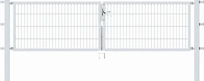 Produktbild von Alberts Doppeltor Flexo mit Zubehör, zum Einbetonieren, feuerverzinkt, Breite 300 cm, Höhe 80 cm