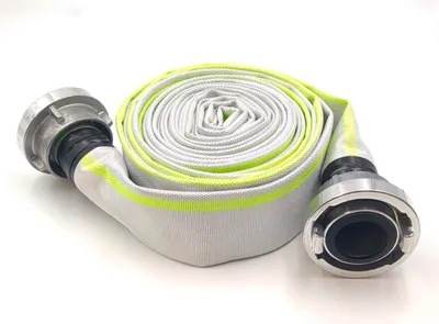 Produktbild von 2 Zoll | C-52 - 10 m Industrieschlauch | Feuerwehrschlauch | Bauschlauch | Flachschlauch | Schlauch mit Storz-Kupplung eingebunden