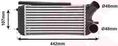 Produktbild von VAN WEZEL 18004472 Ladeluftkühler LLK für FORD C-Max II (DXA/CB7, DXA/CEU) Turbo Intercooler