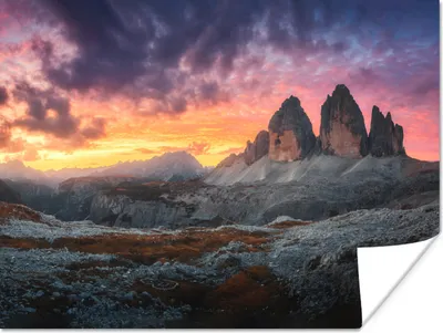 Produktbild von MuchoWow® Poster Felsen - Berg - Sonnenuntergang - Landschaft 160x120 cm - Foto Plakat