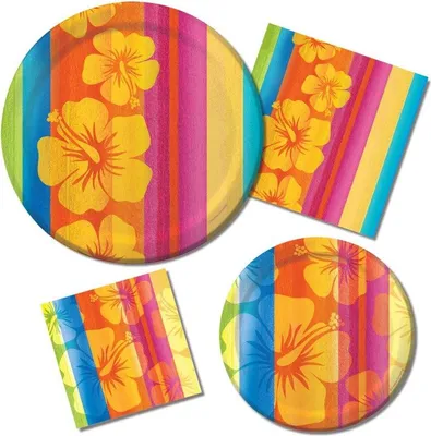 Produktbild von 5 hängende Girlanden Aloha Summer Hibiskus