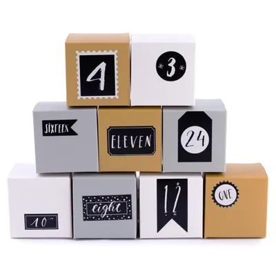 Produktbild von Adventskalender z. Befüllen "Box Silver"