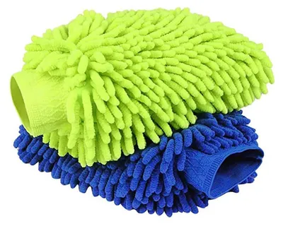 Produktbild von Autowaschhandschuh Mikrofaser Chenille 2 Stück 23x20 cm