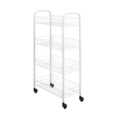 Zdjęcie produktu dla Wózek uniwersalny METALTEX 340634 Pisa z 4 półkami / regał jezdny, wysokość 84 cm