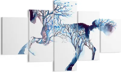 Produktbild von Bild auf Leinwand - Leinwandbild - natur malen schön Hengst - 125x70cm - Wand Bild - Wanddeko - Leinwanddruck - Bilder - Kunstdruck - Wanddekoration - Leinwand bilder - Wandkunst - EA125x70-3123