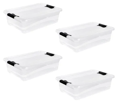 Productafbeelding van keeeper Cornelia, 4 opbergboxen met deksel en schuifsluiting, 59,5 x 39 cm