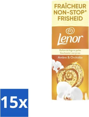 Immagine prodotto di Lenor – Potenziatore di profumo – Ambra e orchidea – 12 lavaggi – 155 g – Confezione risparmio – 15 pezzi
