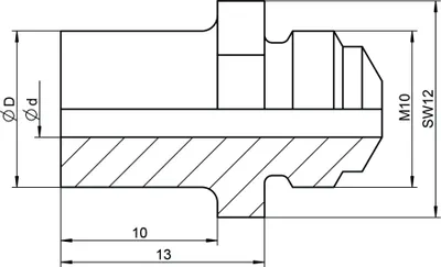 Produktbild von Gesipa Ersatzteil Mundstück V-16/24 (10 mm verlängerte Ausführung)