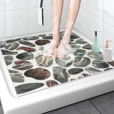 Obrázok produktu pre Protisklzová podložka pod sprchu, 60x60 cm, PVC, s masážnou funkciou, rýchlo schnúca