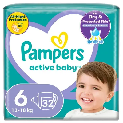 Image de Pampers Active Baby 6, 32 plenek, 13kg-18kg