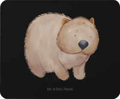 Produktbild von Mr. & Mrs. Panda Mauspad Wombat - Schwarz - Geschenk, Das Leben Ist schön, laptop mousepad, Australien, Spruch, Mouse Pad, Motivation, Lustige Sprüche