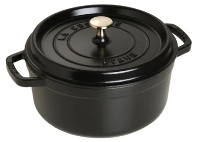 Immagine prodotto di Staub cocotte tonda nera 24 cm arrosto