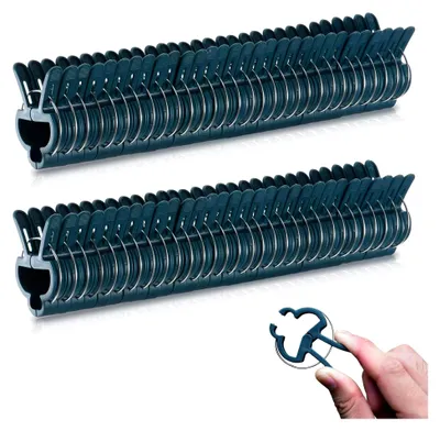 Produktbild von 50 Stück Pflanzenclips Grün, Kleine Pflanzenklammern für Kletterpflanzen, Wiederverwendbare Gartenklammern zur Unterstützung von Gemüse und Obst