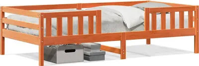 Produktbild von vidaXL Massivholzbett ohne Matratze Wachsbraun 90x190 cm Kiefernholz