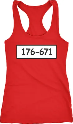Produktbild von Damen Tanktop Panzerknacker Karneval Fasching Banditen Bande Bankräuber Racerback Moonworks® rot XXL