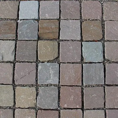 Productafbeelding van TB gres Tavel 14 x 14 x 5/7 cm tuintegel Beige/Bruin/Grijs 44 stenen per m2, prijs per 1m2 Gardenlux