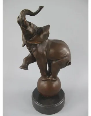 Produktbild von Casa Padrino Bronze Deko Skulptur Elefant Bronze / Schwarz H. 33 cm - Deko Figur