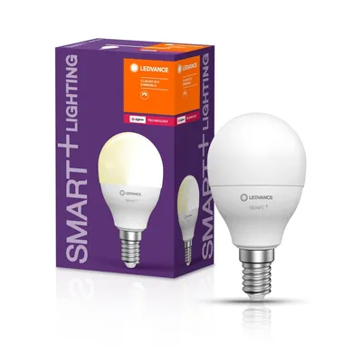 Obrázek produktu pro Ledvance Smart+ LED žárovka kapka 5W = 40W E14 matná 470lm teplá bílá 2700K Stmívatelná Alexa & Google ZigBee