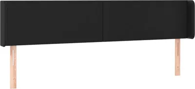 Immagine prodotto di vidaXL Testiera con orecchie Nero 203x16x78/88 cm Pelle finta