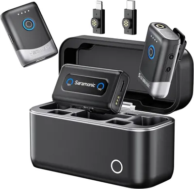 Immagine prodotto di Kit microfono wireless - Microfono wireless - Microfono lavalier - Microfono a clip - Microfono per vlog