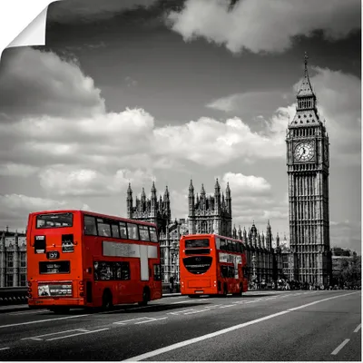 Produktbild von ARTland Poster Typisch London Größe: 30x30 cm