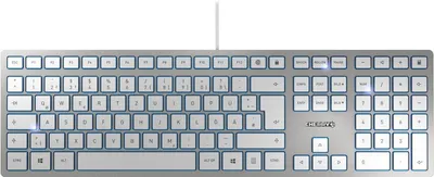 Image de CHERRY KC 6000 slim - Tastatur - USB - US - Silber (JK-1600EU-1)