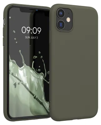 Produktbild von kwmobile Handyhülle für Apple iPhone 11 Hülle - TPU Case - Kabelloses Laden - Schutzhülle Cover in Olivgrün matt