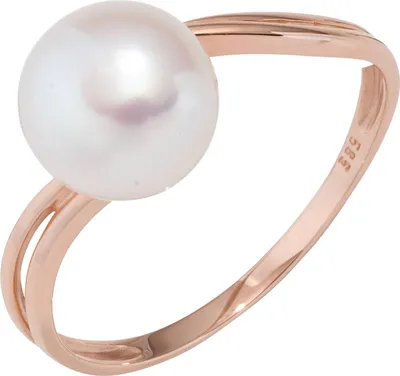 Produktbild von JOBO Damen Ring 585 Gold Rotgold 1 Süßwasser Perle Goldring Perlenring Größe 52