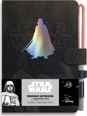 Image de Erik - Notes A5 Darth Vader ze światłem LED i piórem, Star Wars Premium